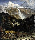 Joseph Anton Koch The Schmadribach Falls painting